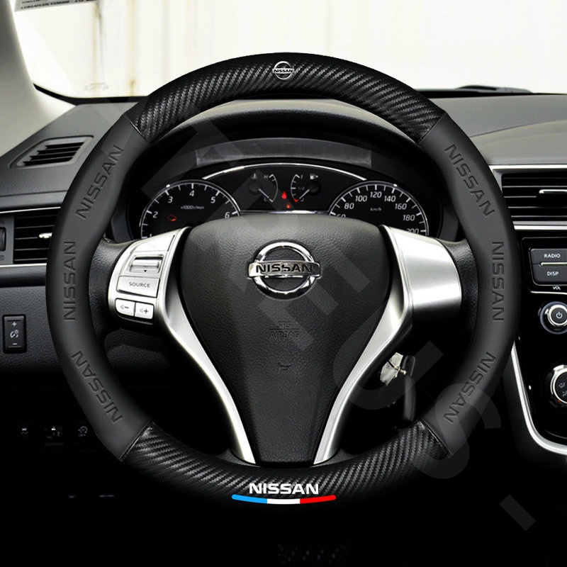 Sarung Setir Mobil NISSAN Untuk Maret Juke Skyline Terrano Gtr Livina Serena Xtrail t31 t30 Auto Steering Wheel Cover Pelindung Kemudi Interior Mobil Logo Printing 3D