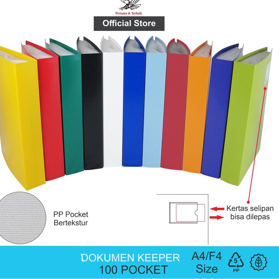 

[KODE CBKEJ] Dokumen Keeper / Clear Holder / Document Keeper / Display Book EAGLE A4 / F4 100 Pocket