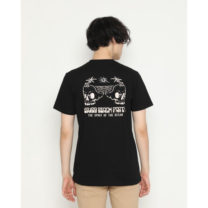 ⭐BISA COD⭐ Kaos Unisex Erigo T-Shirt Twins Skull Cotton Combed Black - S