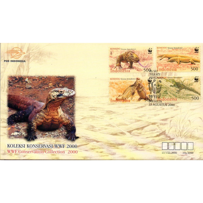 

✨NEW✨ - SHP/FDC Perangko INDONESIA 2000 SHP-538 WWF KOMODO