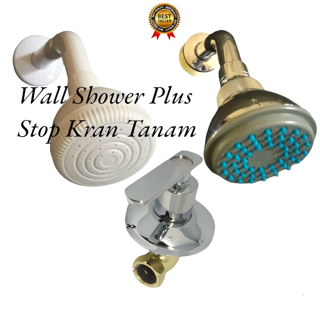 Shower Kamar Mandi + Stop Kran Tanam Kuningan / Shower Mandi / Shower Tanam