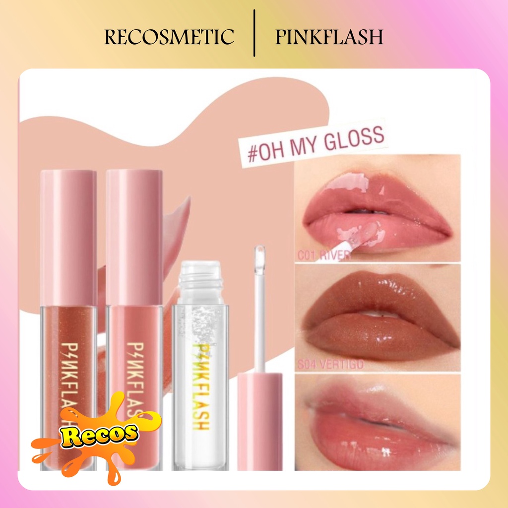 PINKFLASH OhMyGloss Lasting Glossy Lipgloss PF-L02 - Pink Flash Lipgloss