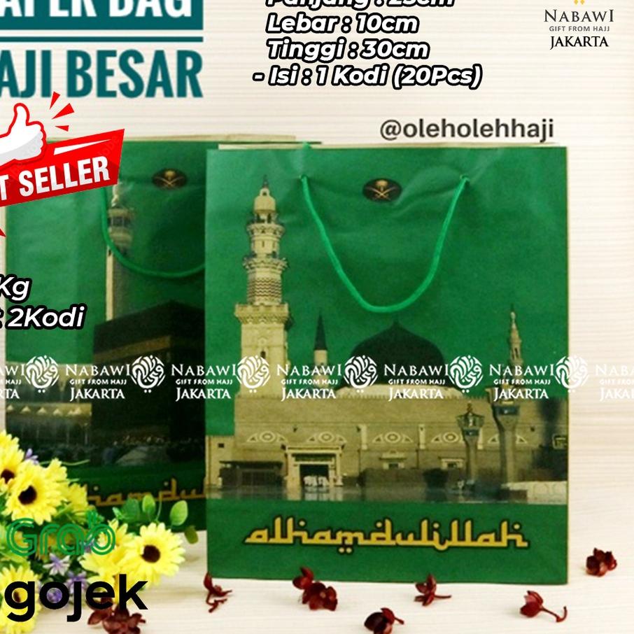 

ジ Paper Bag Haji Besar Tanggung Kecil Tanggung Tebal / Tas Kertas / Tas Souvenir Haji / Oleh Oleh Haji Model Baru !
