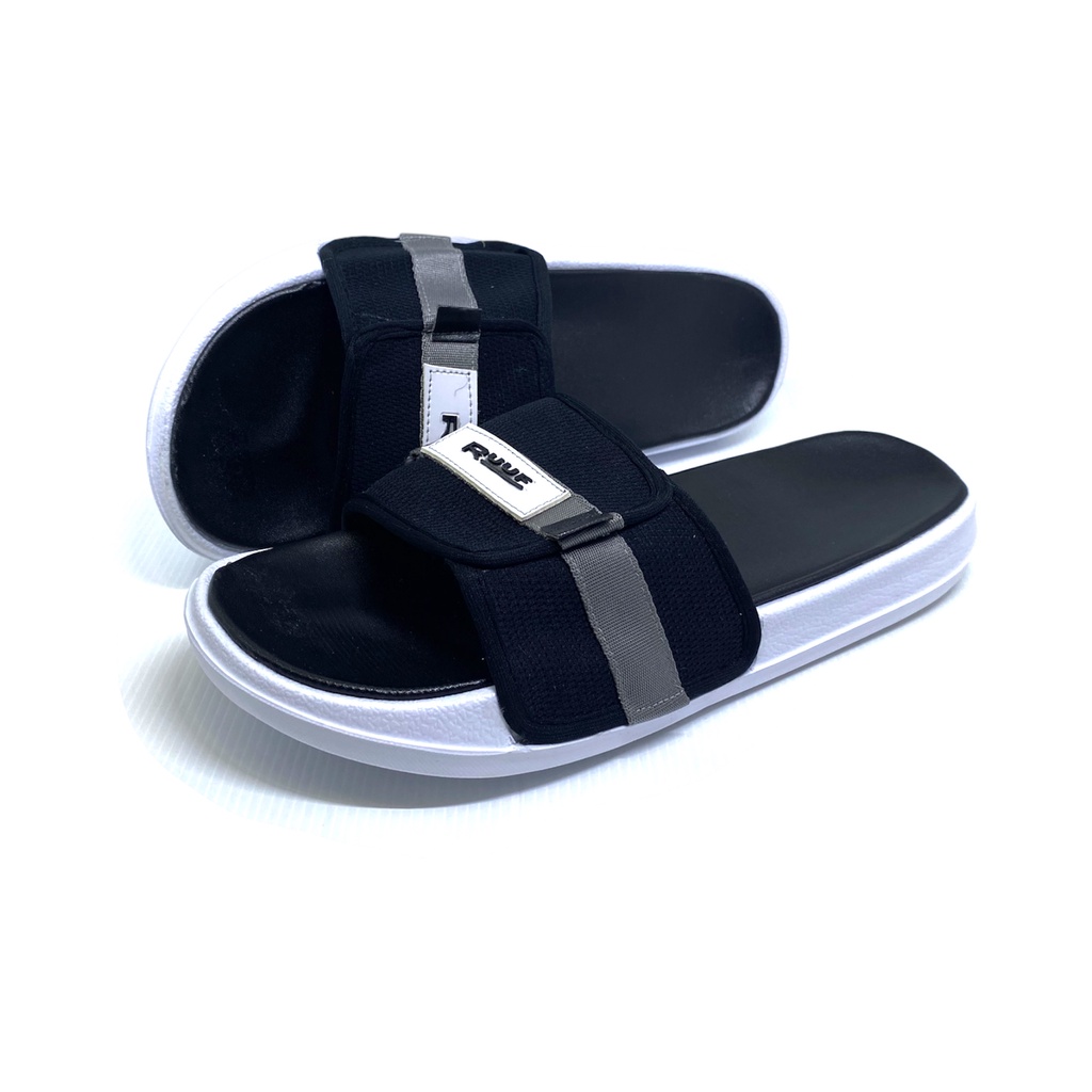 Ruuf - 2993 SS Sandal Slide Pria - Black Grey