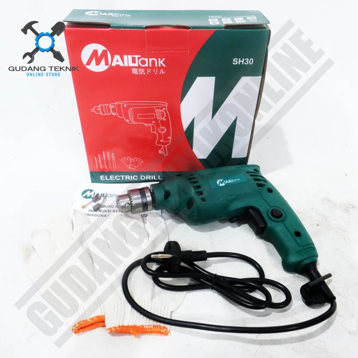 MESIN BOR TANGAN Listrik SH30 SH30C 500 Watt 10mm MAILTANK X KK14 KKO / Machine Electric Drill Bor Elektrik Besi Kayu Beton 500 W 10 mm SH 30 SH30C KK14 KKO X MAILTANK