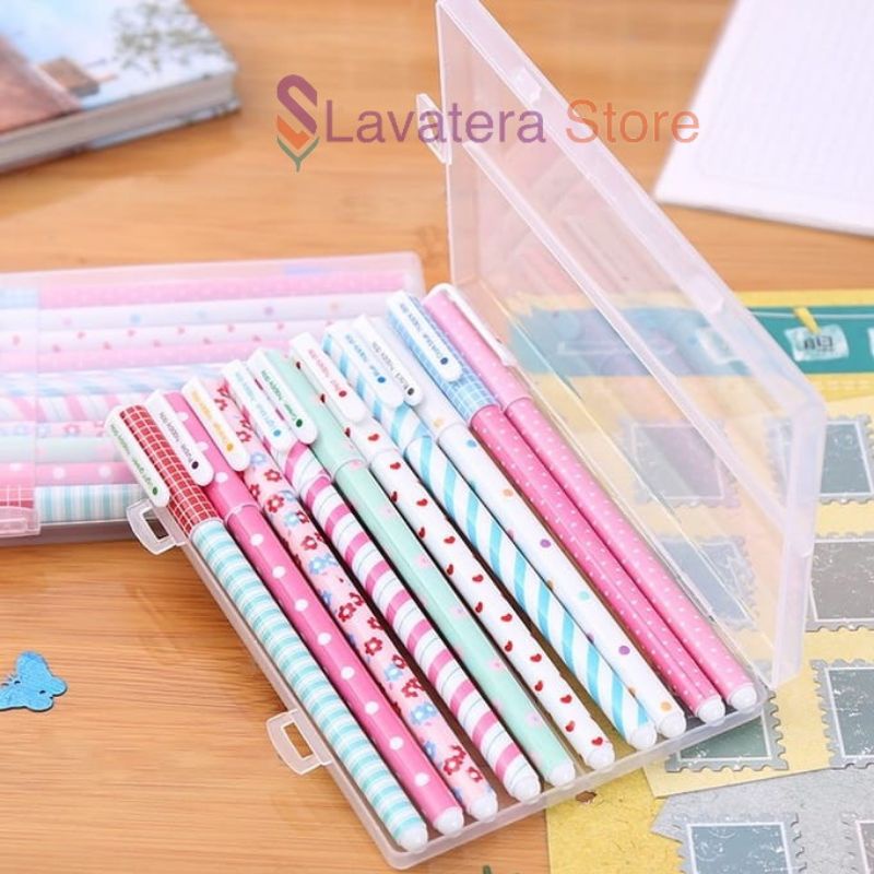 

Pena Warna Warni Isi 10 Pcs Pulpen Bermotif