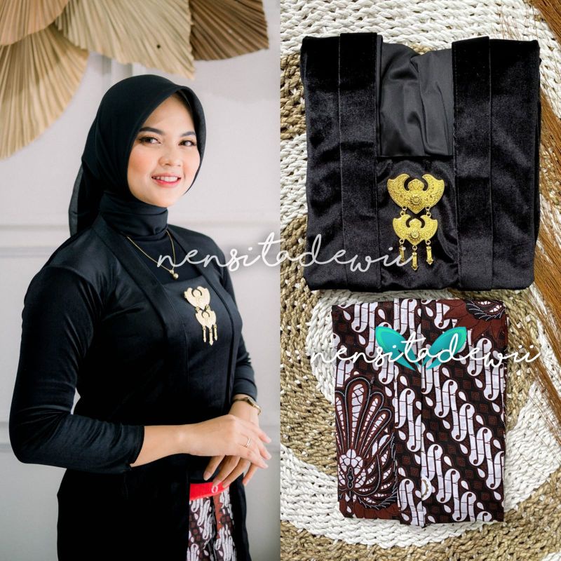 [1 Set, LHT01A] Kebaya Body Panjang + Jarik Instan / Model Pramudita