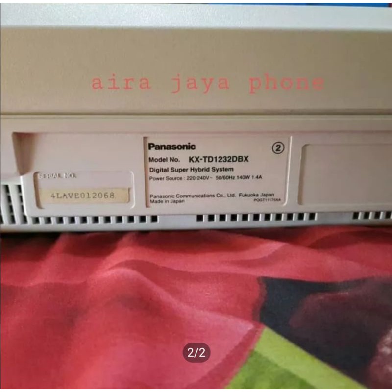 PABX Panasonic KX-TDN1232 kapasitas 8 line 32 extension second MANTAP