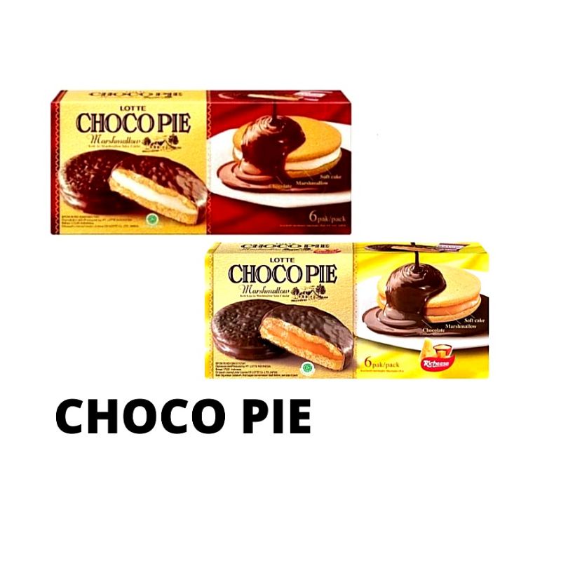 

Lotte Choco Pie Marshmallow 28g 1 Box isi 12pcs