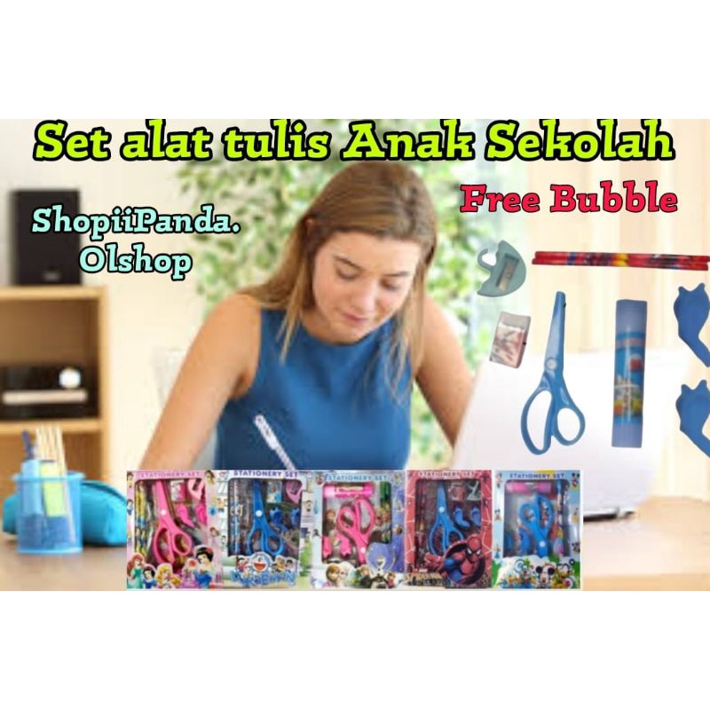 Alat Tulis/Set Alat Tulis/Stationary set/Alat Tulis Sekolah 9 in 1