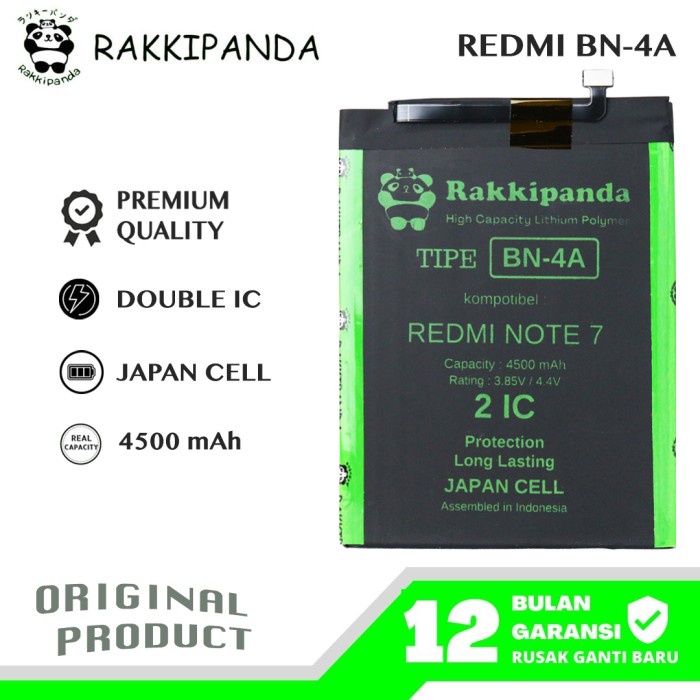 RAKKIPANDA - BN4A BN 4A REDMI NOTE 7 / REDMI NOTE 7 PRO BATRE BATERAI