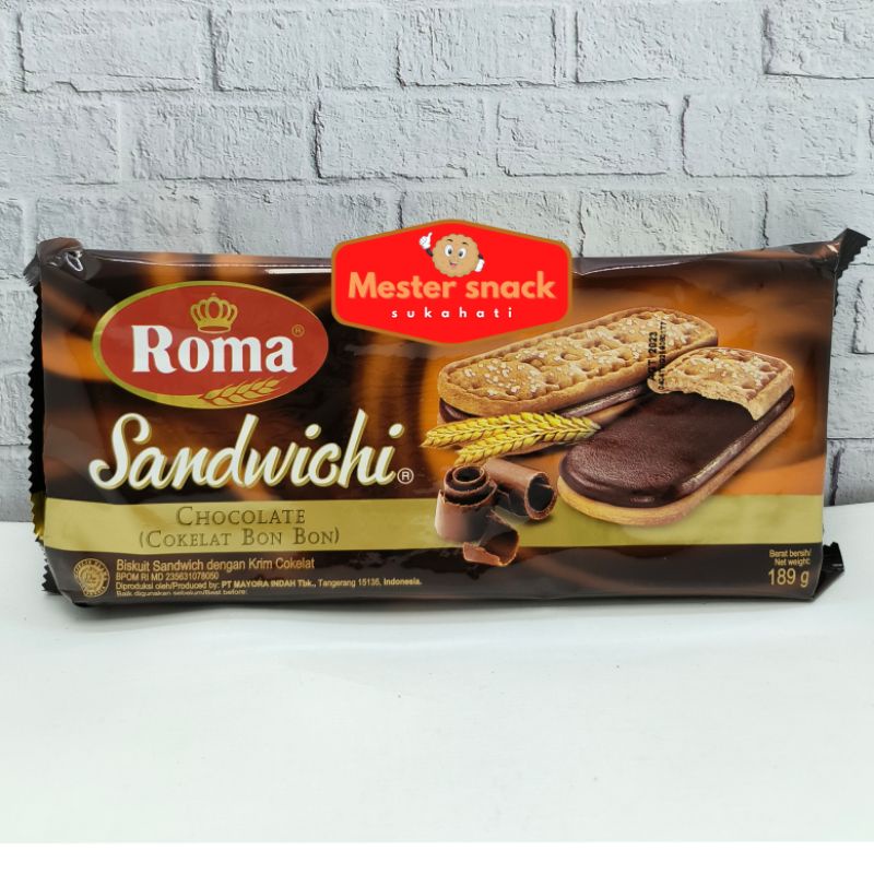 Roma Sandwich 189 gram | Roma Sandwich | Biskuit Roma Sandwich | Biskuit Roma Coklat