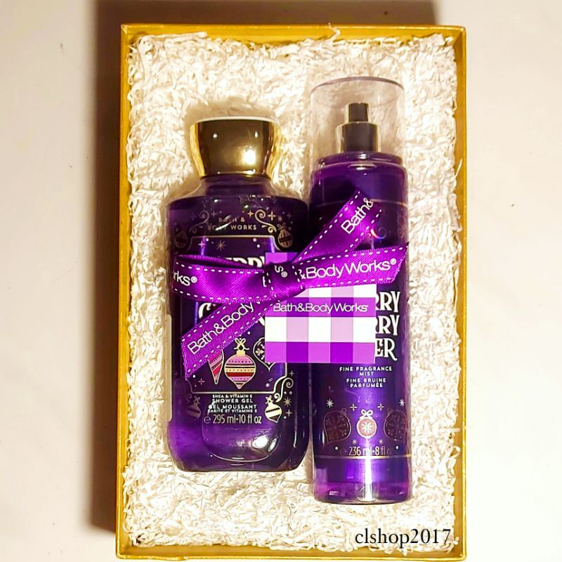 BBW MERRY CHERRY CHEER GIFT SET PAKET BATH &amp; BODY WORKS