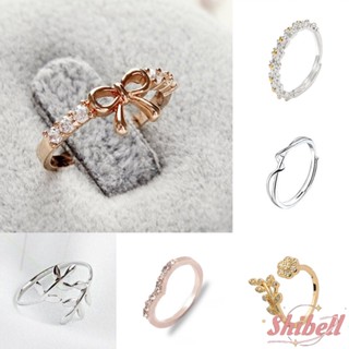 Image of Cincin Bahan Titanium Steel Desain Bunga Aster Gaya Korea / Simple Anti Karat Untuk Pria / Wanita-BELL