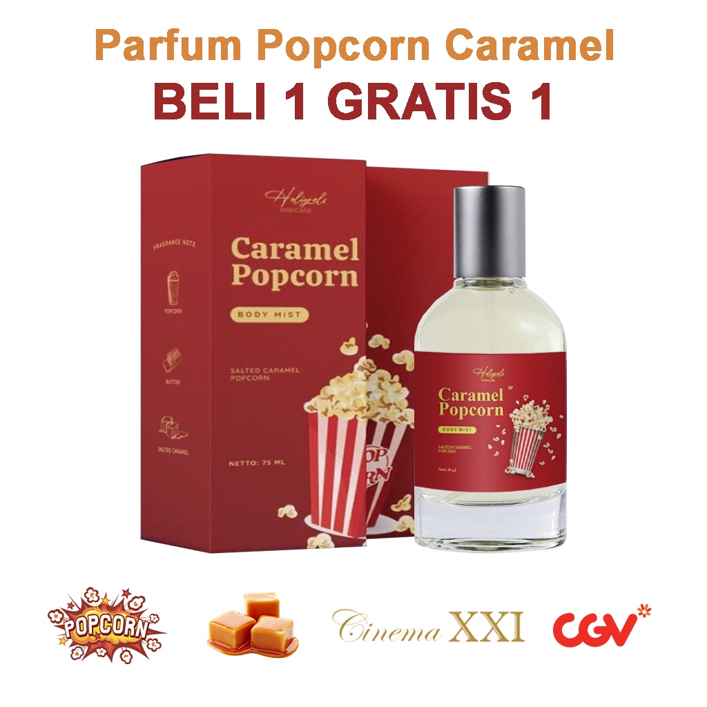 Beli 1 GRATIS 1 Parfum Popcorn Caramel - Bodymist Holigrels Caramel Popcorn CGV XXI