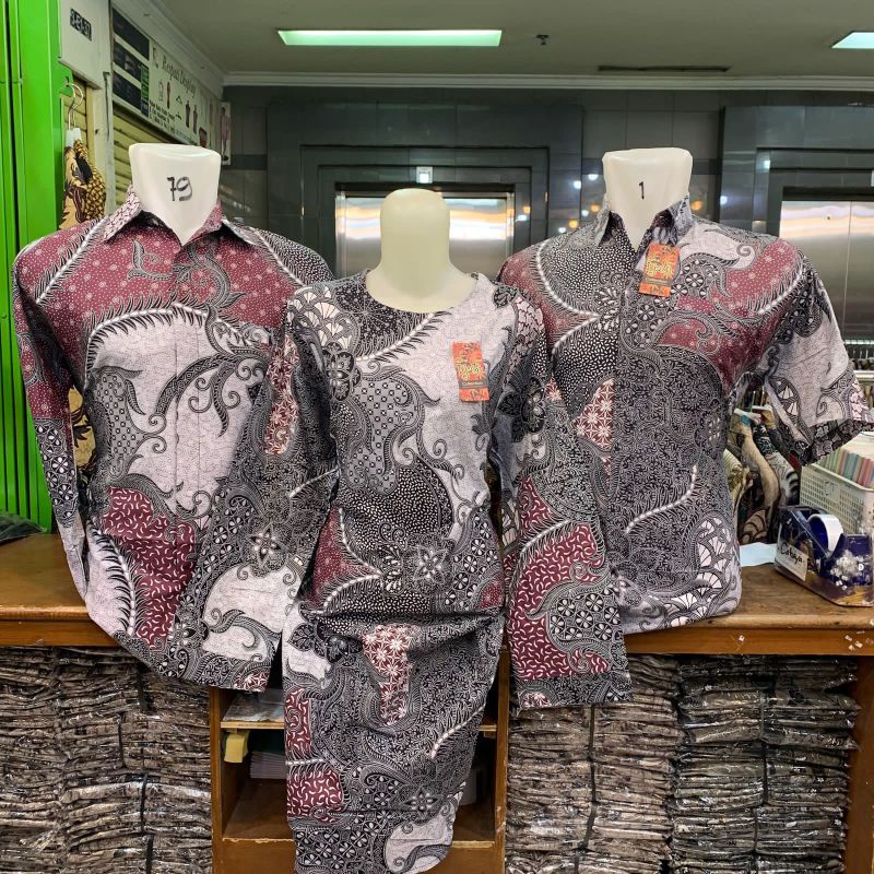 BATIK COUPLE SERAGAMAN TUNIK WANITA PANJANG PRIA KATUN PREMIUM