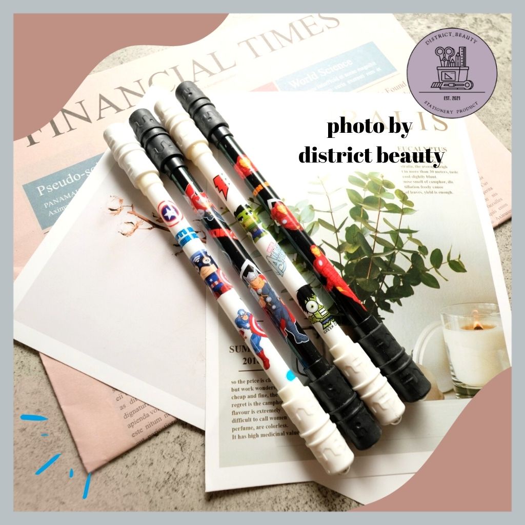 

PULPEN MAGNET PUTAR AVENGERS / PEN PUTAR TONGKAT SUPER HERO / SPINNING PEN KARTUN TERMURAH HARGA GROSIR BISA COD