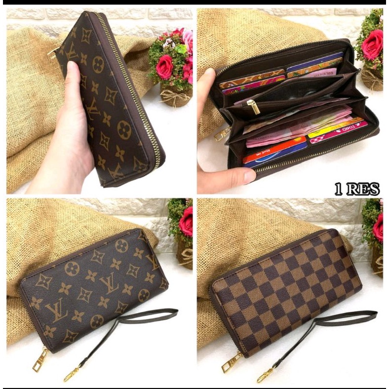 DOMPET WANITA PANJANG ELV DOMPET WANITA ASLI IMPORT DOMPET SERBAGUNA  ADA TEMPAT UANG DAN HP DOMPET RESLETING