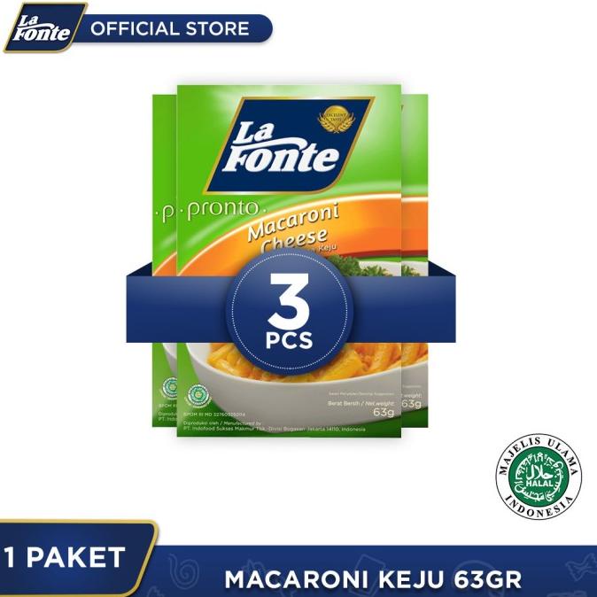 

3 Pcs - La Fonte Macaroni Keju 63gr