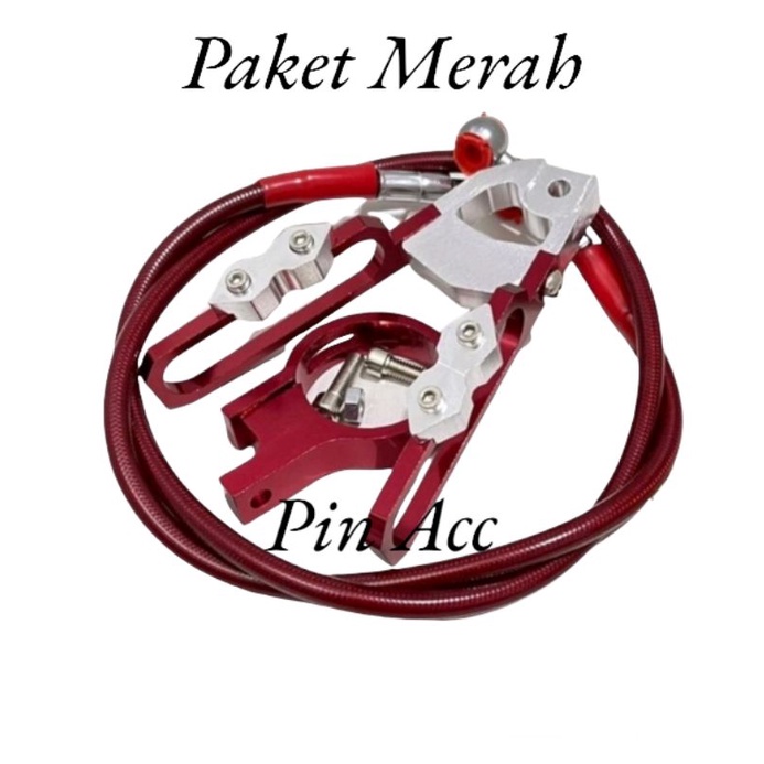 paket Selang Rem Variasi UK-90cm/95cm Pluse Breket jepitan Selang Rem cnc universal motor Honda Yamaha Suzuki Matic
