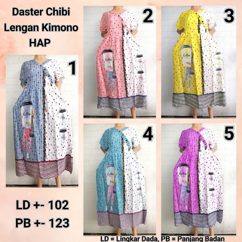 DASTER CHIBI LENGAN KIMONO HAP LD 102 RAYON ADEM BUSUI FRIENDLY VSBG + CPCP + YIYA