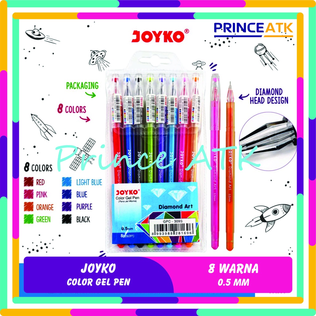 

JOYKO COLOR GEL PEN / PENA GEL WARNA JOYKO 8 WARNA 0.5 MM