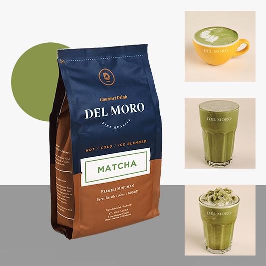 

DELMORO Matcha 800gr - Bubuk Serbuk Minuman Green Tea Latte Drink 3in1