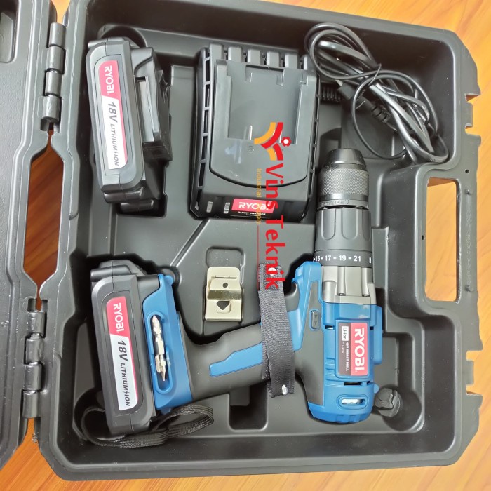 Cordless Drill Mesin Bor Bateray 18V Cli-1802K Ryobi Cli1802K