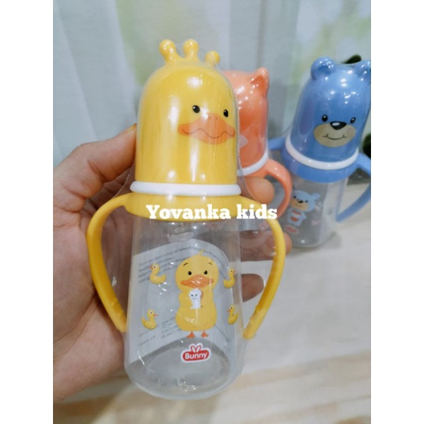 Botol Susu Karakter Lucu Nipple Reguler+Pegangan BPA Free 250 Ml/125 Ml