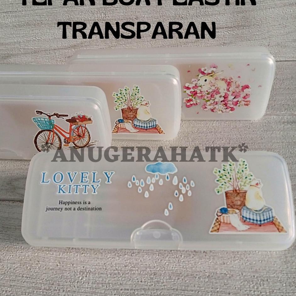 

Ready Stock Tepak / Tempat Pensil Transparan ZL-528 ☁