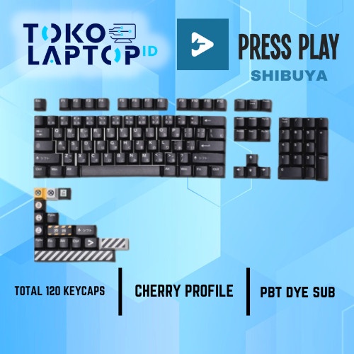 Press Play Shibuya PBT Dye Sub Keycap Set 120 Keys Japanese Root