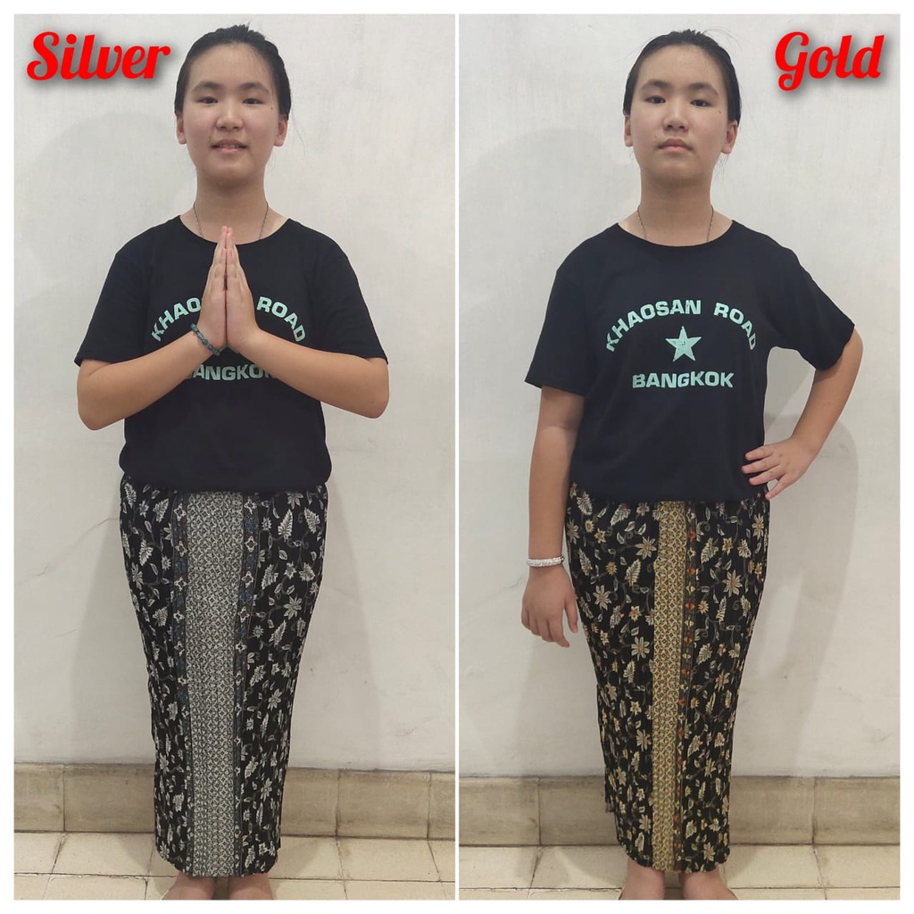 Belvania rok plisket panjang anak tanggung batik