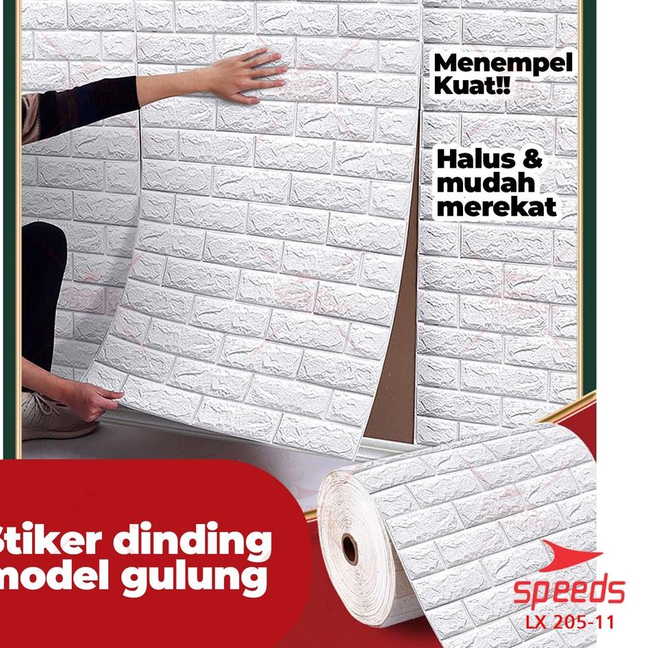 Langsung Beliii.. SPEEDS Wallpaper Dinding Wallpaper 3D Wallpaper Dinding  Kamar Tidur batu bata 205-12