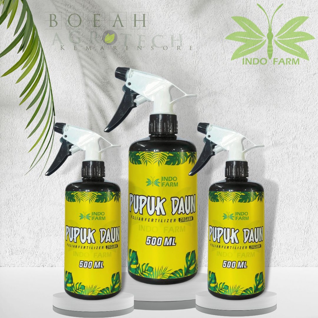 INDO FARM - Pupuk Daun Organik Suplemen Kesuburan Daun Siap Digunakan 500 ML