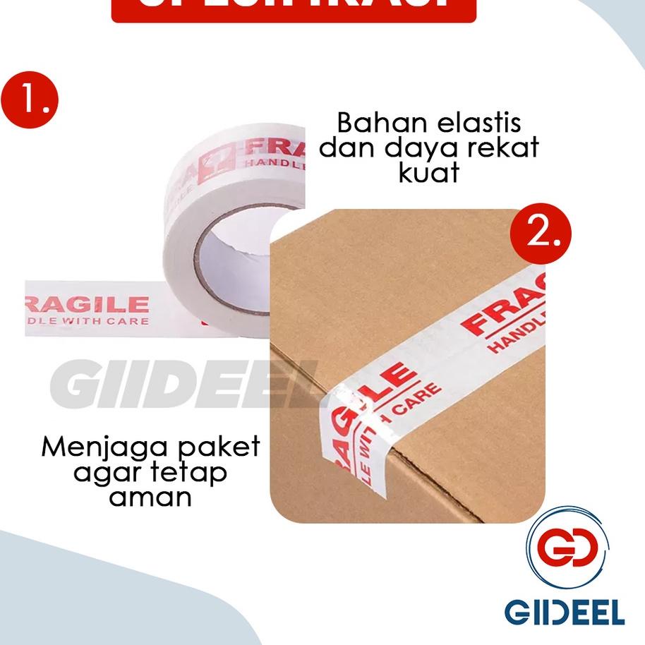 

☽ GIIDEEL Solasi Lakban Fragille 48mmx60m & 28mmx25m Jangan Dibanting Untuk Packing Barang Aman ㅃ