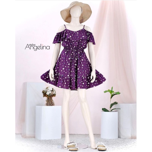 Atelier Angelina Emily Dress- Pansy Eggplant
