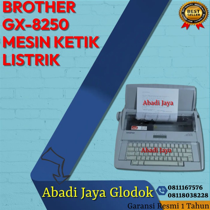 

PROMO BROTHER GX-8250 MESIN KETIK LISTRIK