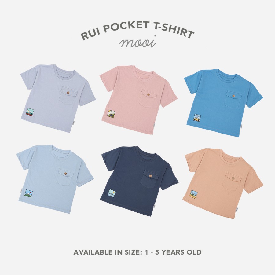 Mooi Atasan Anak Kaos Anak Rui Pocket Tshirt
