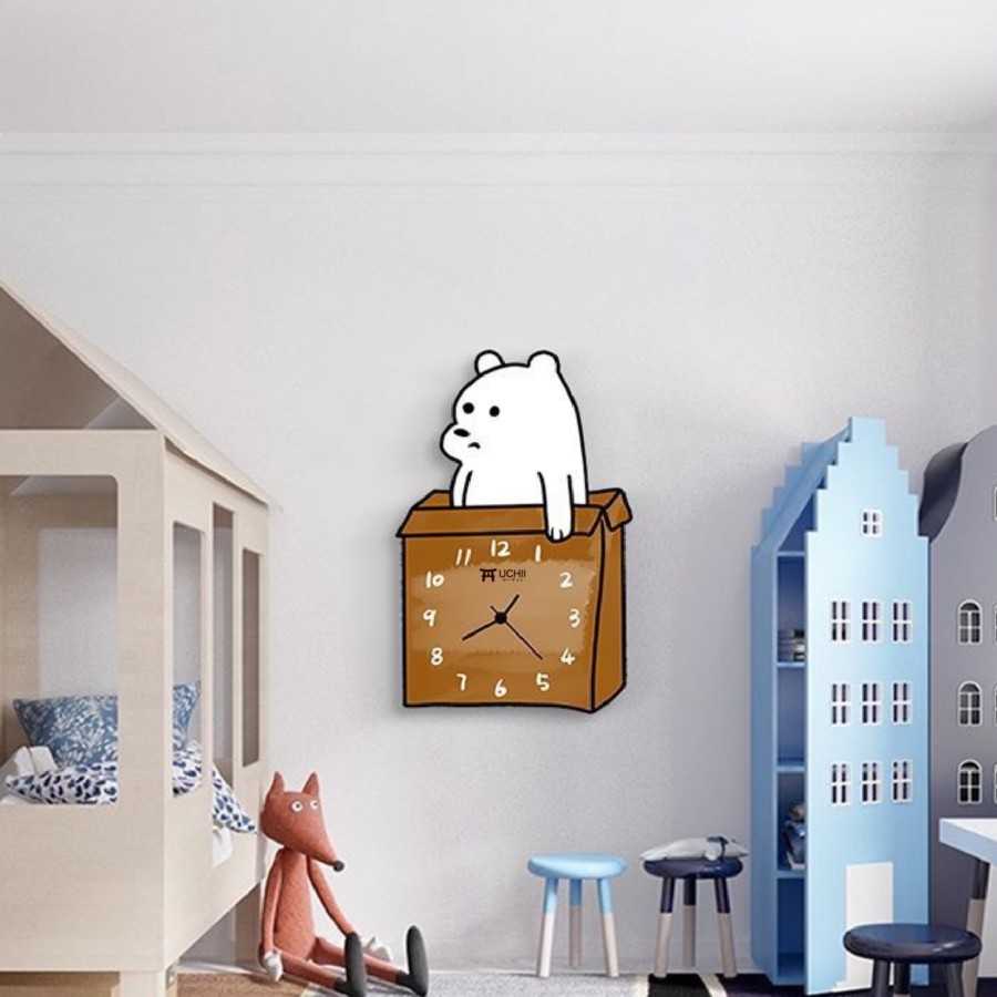 UCHII KUMA Exclusive Wall Clock Decorative | Jam Dinding Analog Hadiah