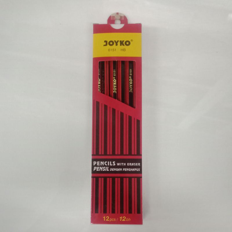 

Pensil Joyko 6151 HB Merah Hitam Dengan Stip