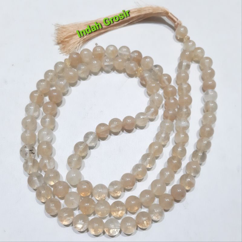 Tasbih Batu Rambut Cendana 10mm Natural