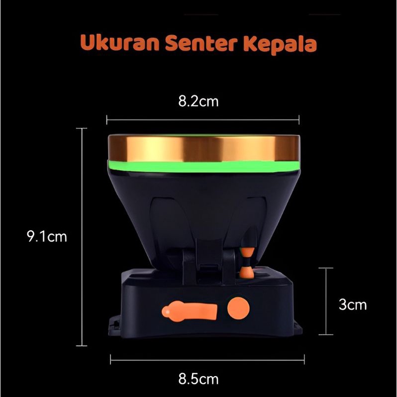 Senter Kepala 30Watt Led Carger/Head Lamp Carger Termurah