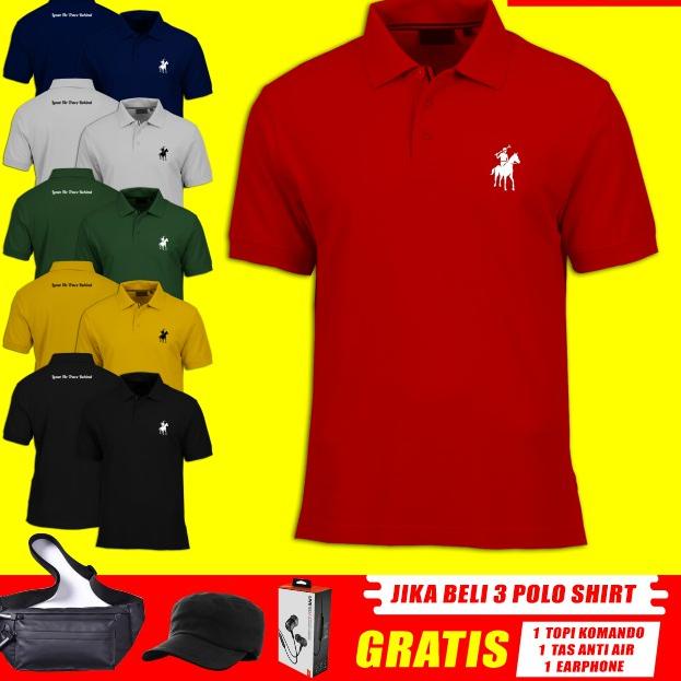 Polo Shirt Horse ( BELI 3 PCS BONUS 1 HEADSET + 1 TAS ANTI AIR + TOPI ) [AND.21De22ᴸ]