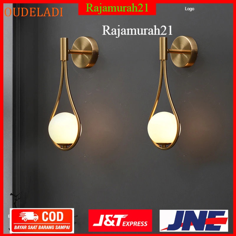 OUDELADI Lampu Hias Dinding LED Minimalis Nordic Warm White - G9 - Golden - 7RLL6ZGD