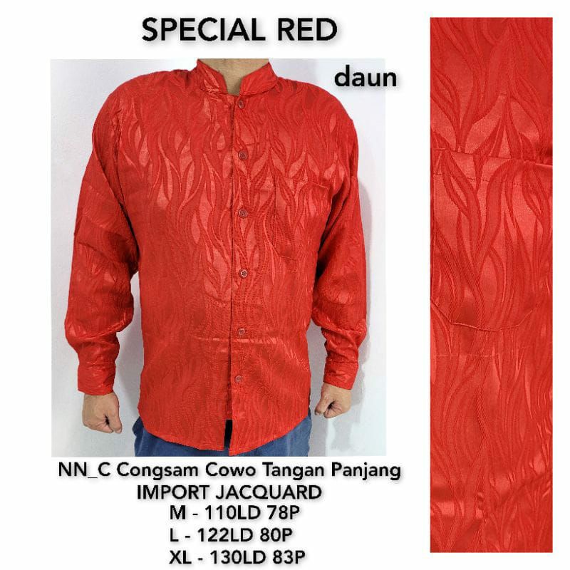 ATASAN BAJU CHEONGSAM PRIA / QIPAO IMLEK PRIA SINCIA NEW