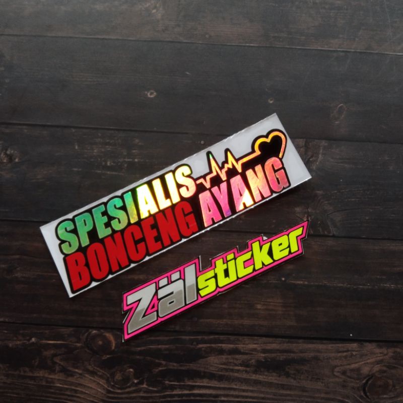 STICKER SPESIALIS BONCENG AYANG STICKER CUTTING 12 X 4