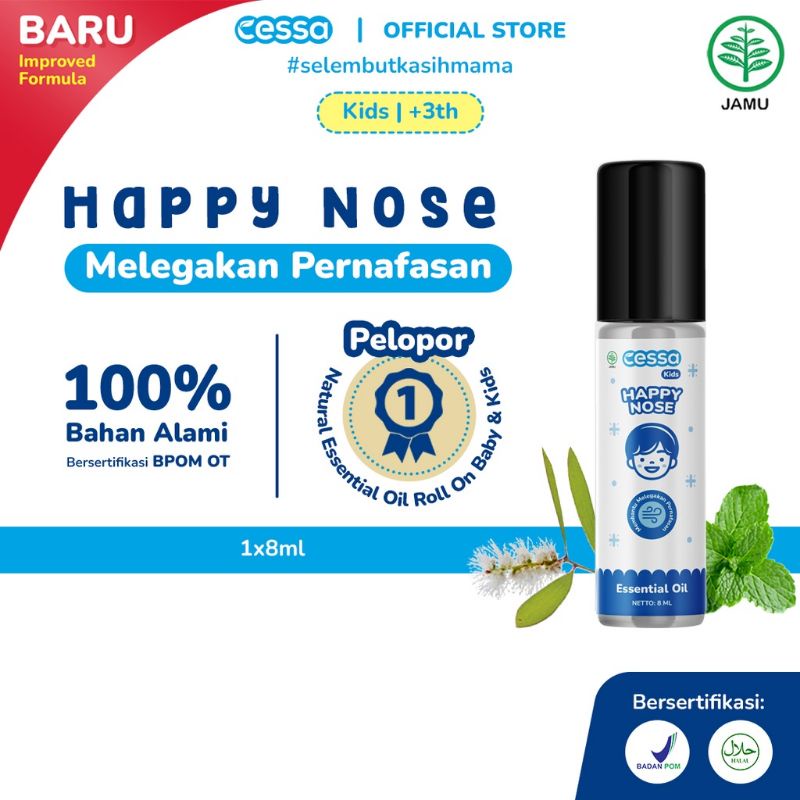 Cessa Kids Happy Nose - Essential Oil Pereda Pilek Anak 8ml / cessa anak