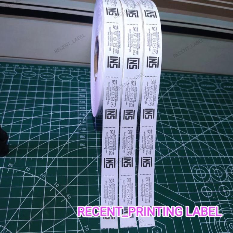 

(B-L9L)(㊚) Printing logo,wash label, SNI label 1.5x4.5cm 1 roll @2.000 pcs murah