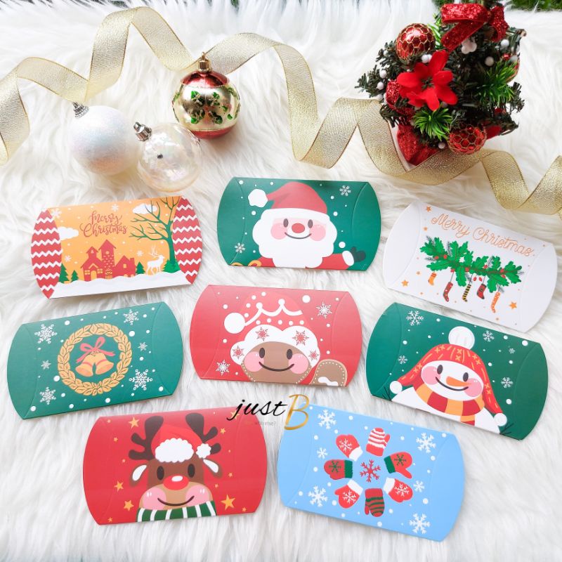 

Gift Box Small Pillow Packaging Natal Festive Jolly Christmas Kotak Hadiah Aksesoris