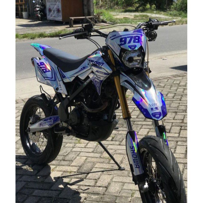 Dekal stiker klx lama motif keren free recues desain